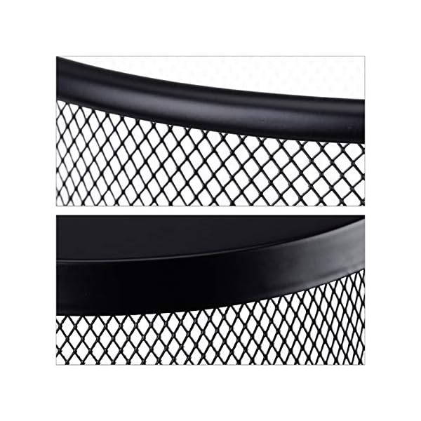 Relaxdays Papierkorb Metall, großer Papiereimer fürs Büro, Mülleimer Mesh 20 Liter, Draht, 30 cm Ø, 35 cm hoch, schwarz – Bild 5