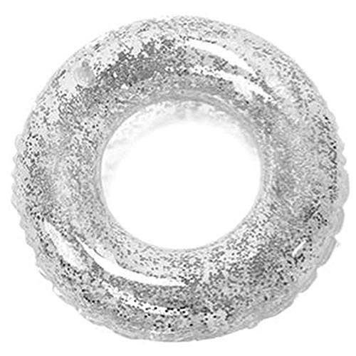 Boia Circular Transparente Lantejoula 90cm Sun Way Prata