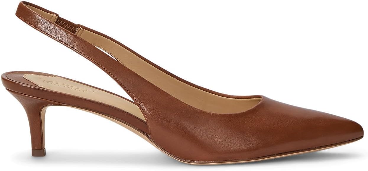 Lauren Ralph Lauren Women's Lolah Burnished Leather Slingback Pump