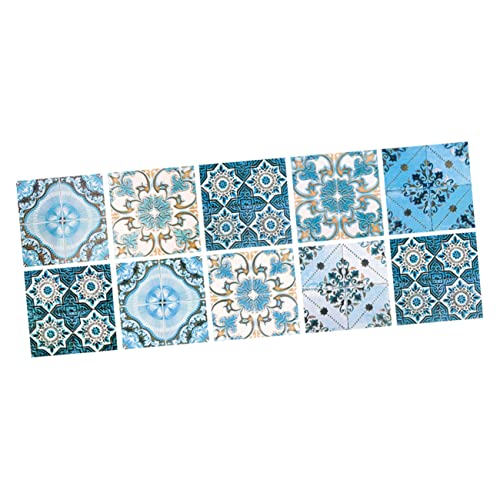 HOMSFOU Stil Wandaufkleber 10 Stück Simulierte Fliesenaufkleber Haushaltsklebeaufkleber Für Die Renovierung Von Häusern Kein Kleber Übrig