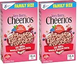 Very Berry Cheerios, Heart Healthy Gluten Free Breakfast Cereal, Made with Whole Grain Oats, Family Size, 18.6 oz (Pack of 2)
