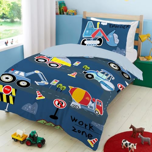 Linge de lit bleu foncé de qualité supérieure en microfibre 135x200 - 4