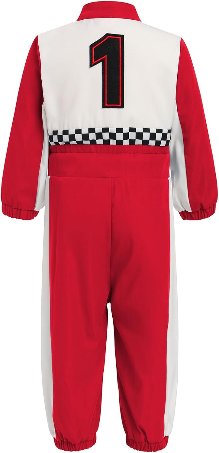 OBEEII Baby Boy 1st 2nd Birthday Outfit Race Car Driver Jumpsuit Romper One Two Birthday Cake Smash Photoshoot Outfit - Image 2