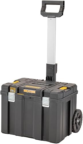 DeWALT DWST83347-1 TSTAK - Caja de herramientas móvil con neumáticos de transporte, funda de almacenamiento apilable, fácil de transportar