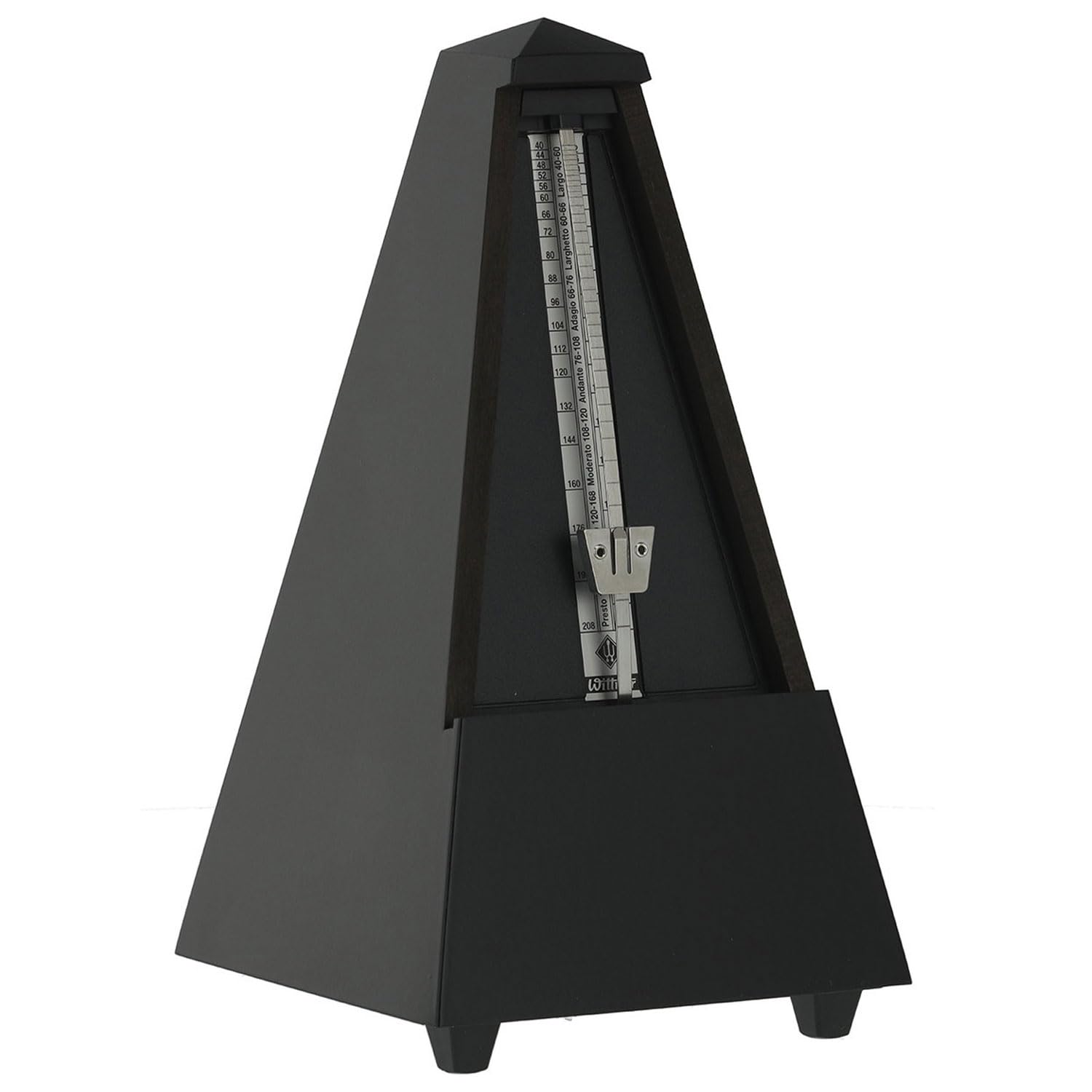 Metrónomo mecánico Wittner 806M de madera, color negro mate con gamuza de microfibra Keepdrum