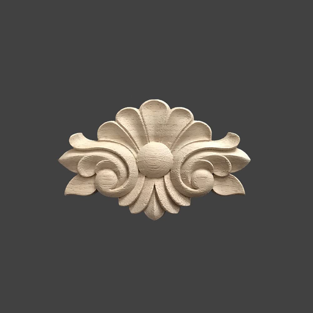 Patch en bois fleur d'angle pour réparer et embellir une porte de placard usée