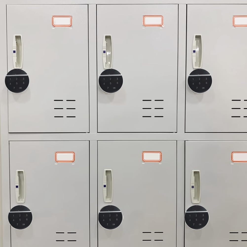 Digitales Schrankschloss für Briefkasten, Aktenschrank, Sauna-Schublade, Schulspind und DIY-Möbel, schlüssellos, mechanisch, Touchscreen und Passwortschloss, 2 Stück