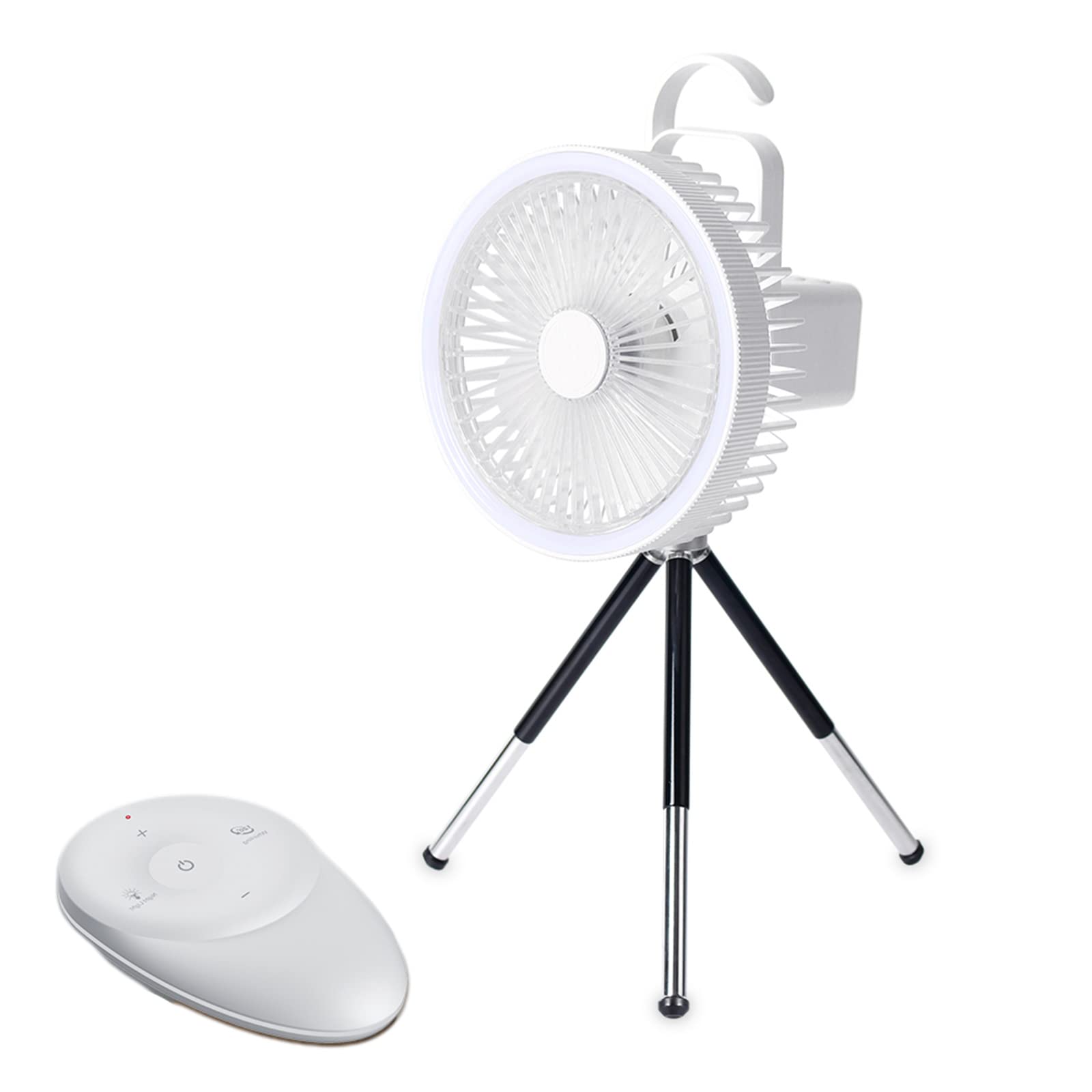 Ventilateur de table avec télécommande et trépied amovible pour camping