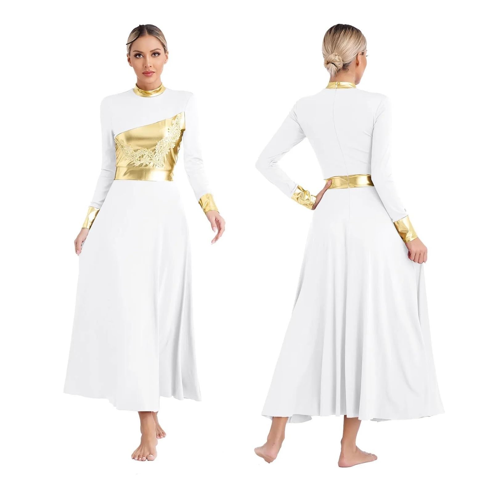 Kids Girls Metallic Praise Dance Dress Liturgical Worship Celebration Costumes e Kids Girls Metallic Praise Dance Dress Liturgical Worship Celebration Costumes e