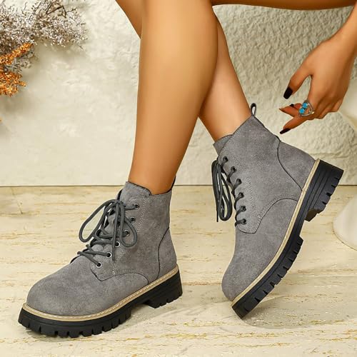 Botines de mujer con plataforma cómodos para caminar a diario en invierno 4