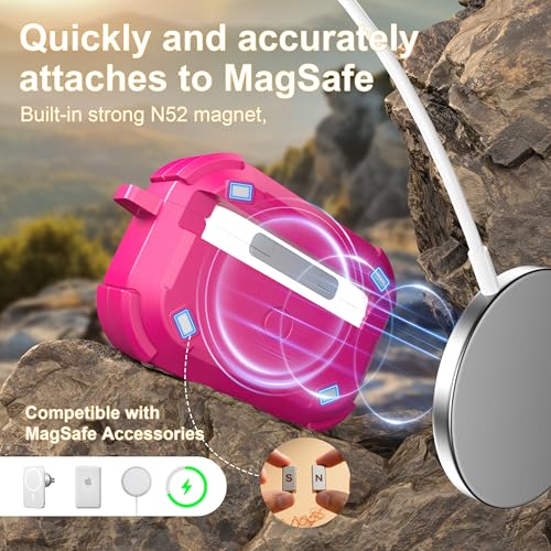 Image of RFUNGUANGO AirPods Pro 2 Case MagSafe Magnetic Automatic Lock, Black