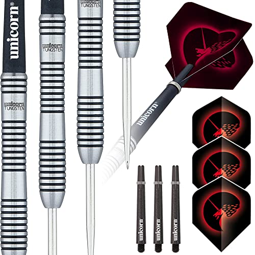 Marchio inciso con unicorno ‎Unicorn Set di Freccette Core Plus Tungsteno  Stile 1 Punta in Acciaio  24 g