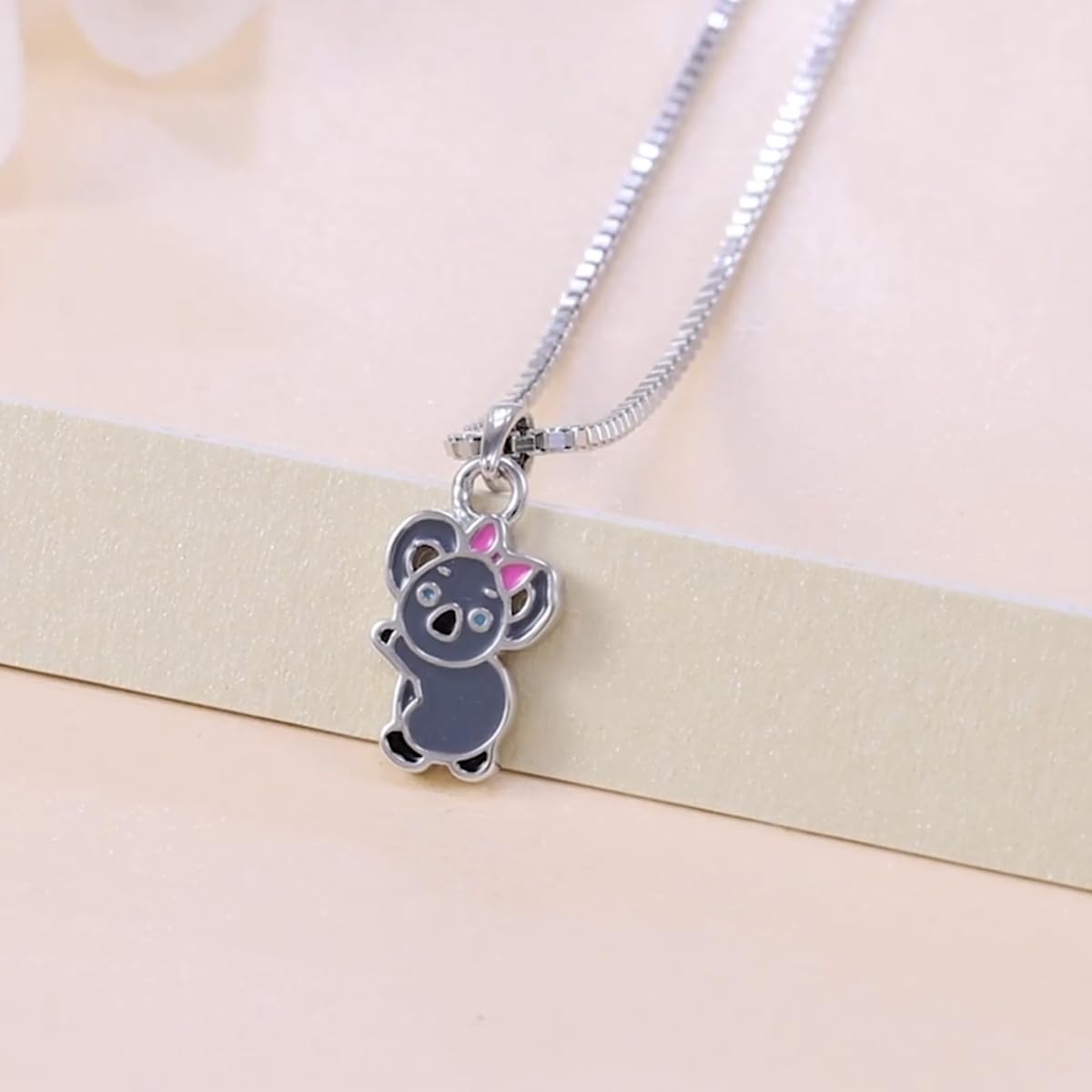 PAVELS Kinder Schmuckset Koala - Ohrstecker und Kette für Mädchen aus echtem 925 Silber - Niedliches Tiermotiv Schmuck für Kinder - Geschenkidee für Mädchen