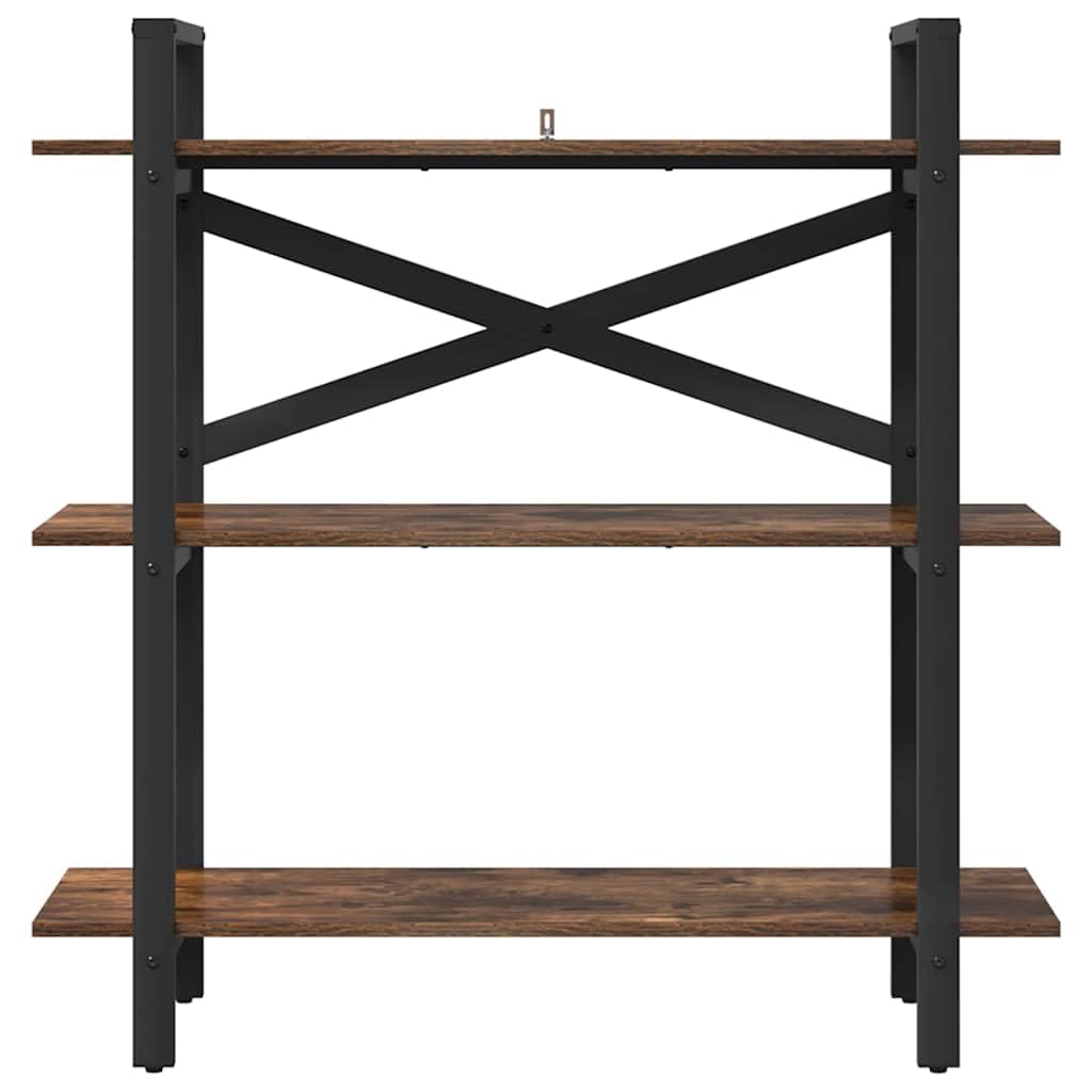 Generisch Bücherregal Geräucherte Eiche 100 x 33,5 x 102 cm Holzwerkstoff,Möbel,Regalsysteme,Bücherregale Bücherschränke-883948