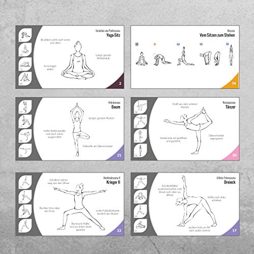 Fit&Balanced Yogabaarten, voor beginners en gevorderden, met 60 yoga-oefeningen, met online introductiecursus, met meditaties en ademoefeningen om te luisteren, yogabroek. - Image 7