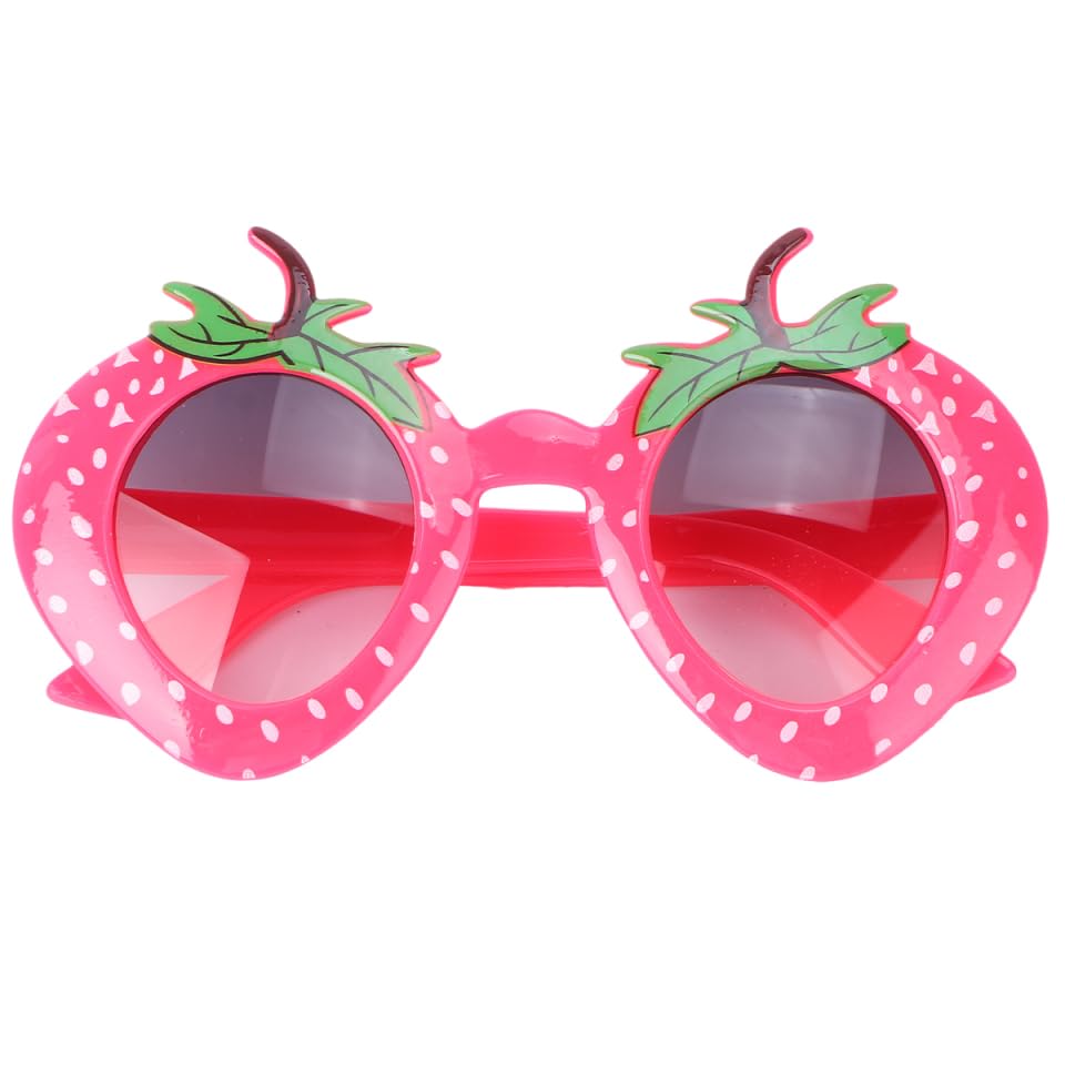Didiseaon Strawberry Glasses - Unique Plastic Party Glasses for Festivals Dance Events and Celebrations - Stylish Red Eyewear for Fun and Flair