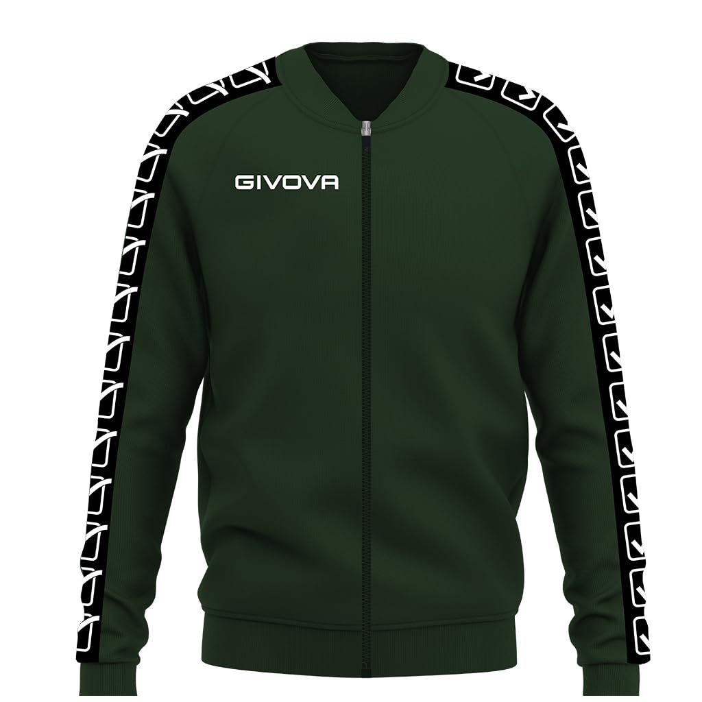 Givova Unisex Vert Sweat Jacket With Stripe College