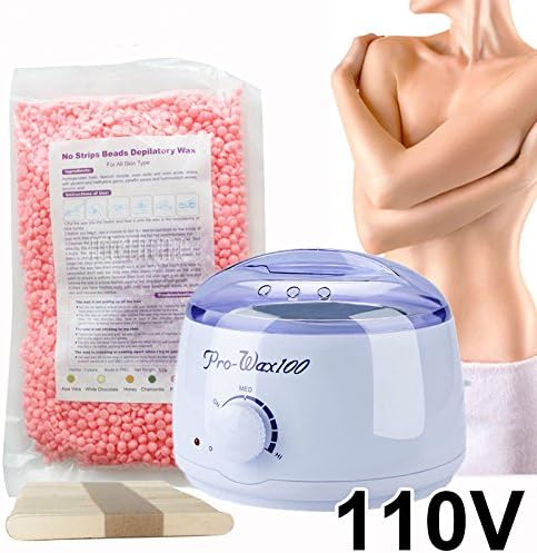 Paraffin Heater with Incense Hard Wax Bean Beauty Salon Depilatory Machine Hair Remover Wax Beads Smooth Skin Painless (Aloe Vera)