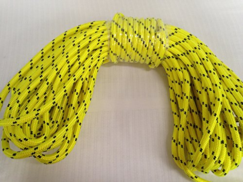 1/2 Inch By 200 Feet Double Braid Polyester Rope Yellow #TOP1