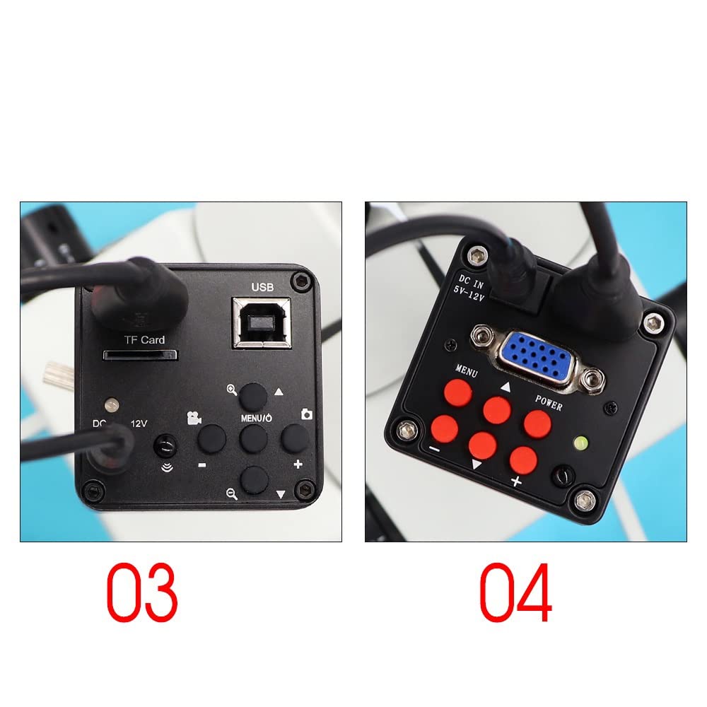Microscopio Cámara de microscopio HDMI USB C-Mount 38MP 1080P Cámara de microscopio trinocular Salida simultánea Lupa Adaptador de cámara Digital(16MP HDMI)
