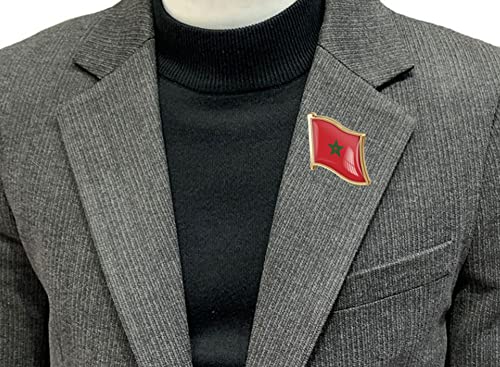 Image of vmcoatdu Country Flag Pin Badge International Travel Brooch Metal Alloy Souvenir Pin for Hat Clothes Backpack