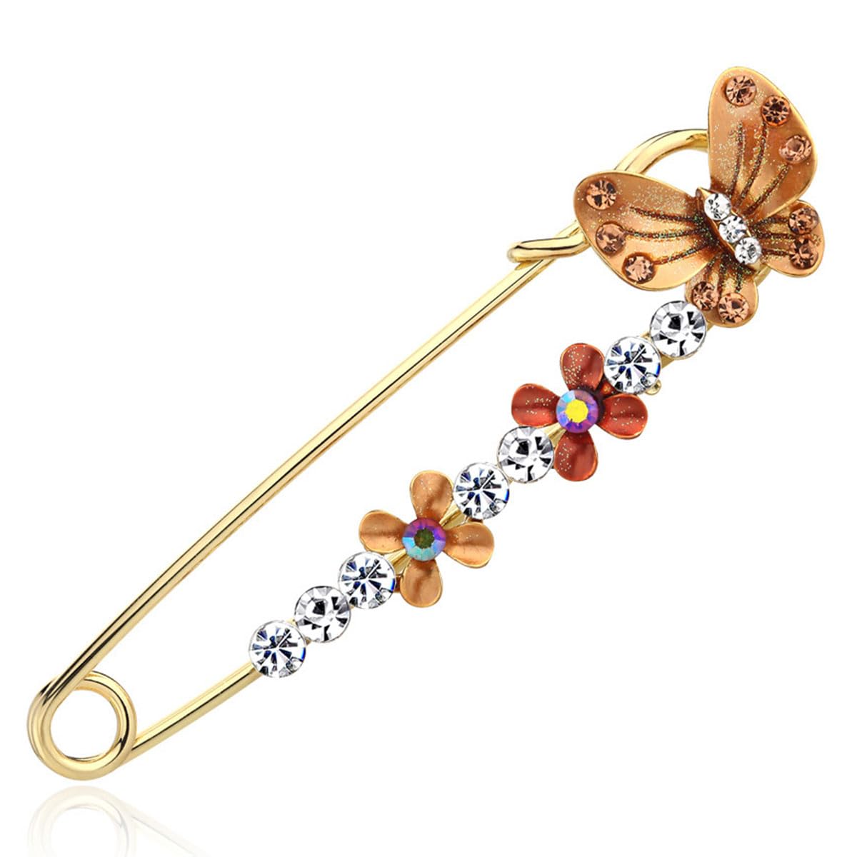 FAIRYGATE Gold Pin for Dress Brooch Crystal Pins Badge Enamel Lapel Brooches for Women Jewelry Decoration for Birthday Dating Party Anniversary UC31 — view 32