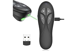 Wireless Presenter Remote with Green Laser Pointer