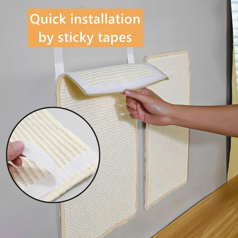 review Cat Scratching Mat Cat Scratch Furniture Couch Protector Natural Sisal Cat Scratching Pad Cat Scratcher Mat Cat Couch Cover Guard Cat Scratch Pad Sticky Tapes Protecting Sofa Couch Carpet Furniture