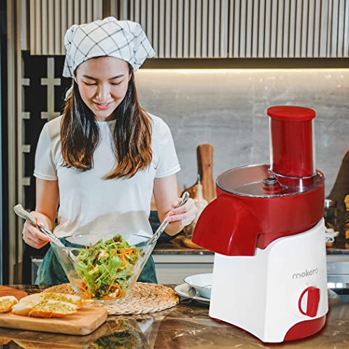Mokero Automatic Electric Vegetable Grater 6 In 1 Kitchen Electric Slicer Chopper Shredder Safety Lock System Multifunctional Cheese Grater Salad Maker With 5 Cutting Attachments #TOP6