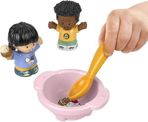 Miniatura 7 de Fisher-Price HHR46 - Juego de figuras Little People Postre Time - Incluye 2 figuras de Little People, 1 cuenco de helado y 1 cuchara