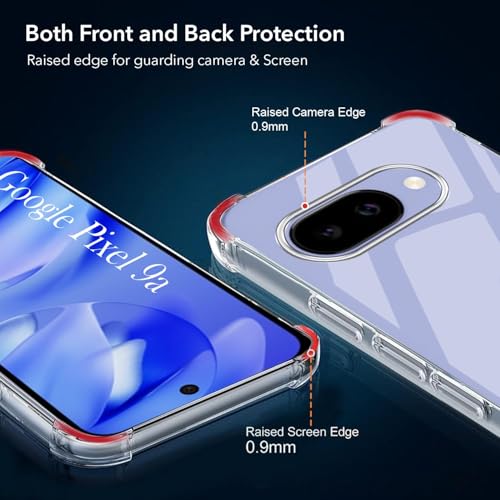 Image of Jkobi Shockproof Crystal-Clear Back Cover for Google Pixel 9A (Anti Yellow Case | Drop & Camera Protection | Hard Polycarbonate)