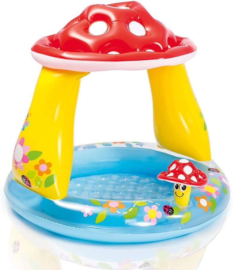 Inflatable Mushroom Shaped Pool || Children Ocean Pool || Sunshade Mini Bath Tub || Bath tub Multi Color-image-45