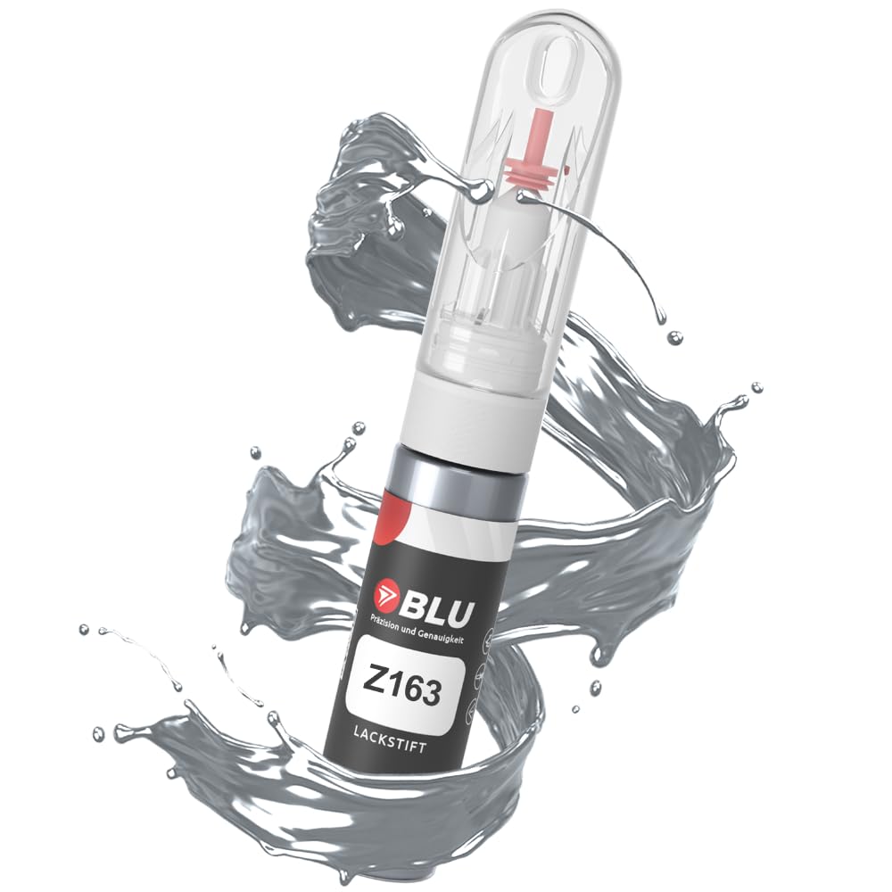 BLU Lackstift Auto kompatibel für OPEL Z163 Silber LICHTSILBER | Auto Lack Reparatur 2in1 Ausbesserungslack Pinsel + Nadel