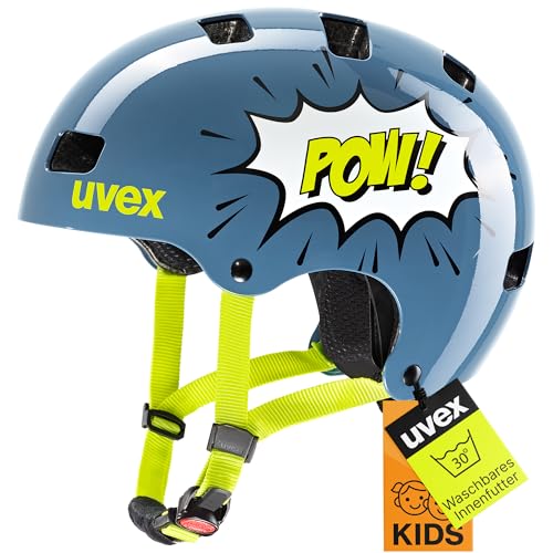 uvex Kid 3 - robuster Fahrradhelm für Kinder - individuelle Größenanpassung - waschbare Innenausstattung - Stone Blue pow - 51-55 cm