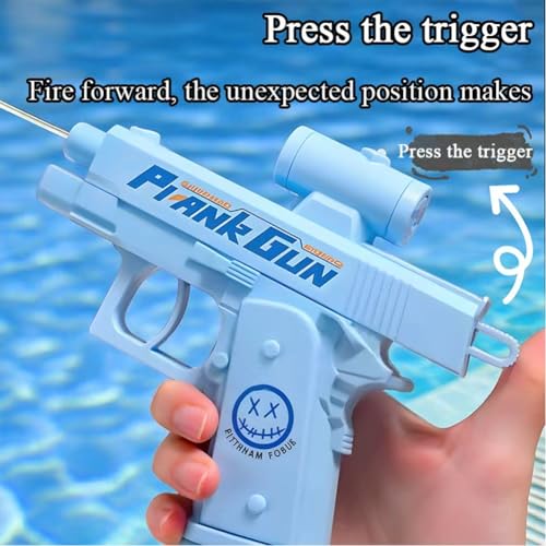 Prank Water Gun Shoots Backwards, Realistic Small Pranks Squirt Guns, Trick Two-Way Watergun Toy, Creative Reverse Waterguns, From Front & Back, Fun Gift for Office & School Pool Parties(2*White) - Afbeelding 4