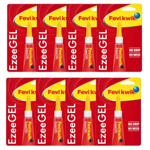 Image of Fevikwik Gel One Drop Instant Adhesive | Multipurpose Gel | Easy to Use | Ideal for Art & Craft | Can be used on variety of surfaces | Create, Make, Decorate | 3g, Pack of 8
