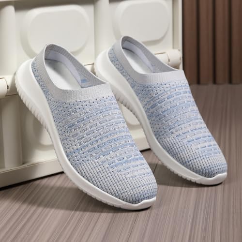 Slip on Sneakers for Women Go Walk Shoes Sock Athletic Sock Athletic Elastic Knit Flats Lightweight Breathable Comfortable Walking Shoes4