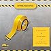 Mighty Line Solid Floor Marking Tape for Safety, Caution, Warning, Heavy-Duty, Peel and Stick Adhesive, Beveled Edge Design, Industrial Quality, 3 inch, 100' Roll, Yellow