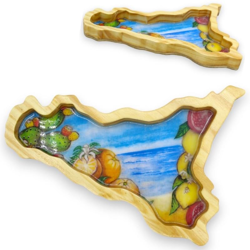 Bandeja de pino Sicilia de madera original para regalo de inauguración de casa