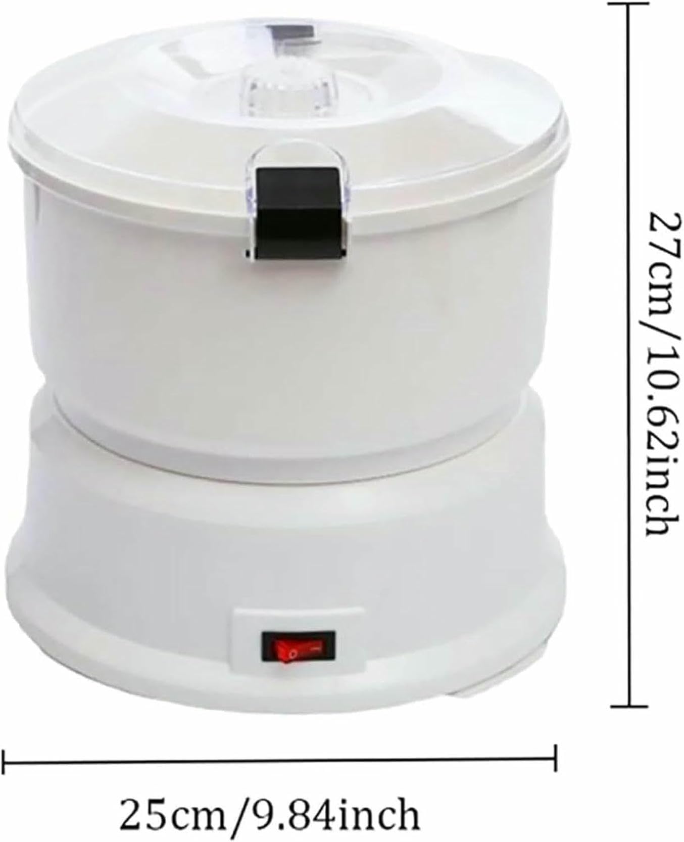 Pelador de patatas eléctrico, pelador de patatas, pelador de verduras totalmente automático con recipiente, rotador de ensaladas de un solo toque, capacidad de 1 kg, pelado rápido y ahorro de tiempo