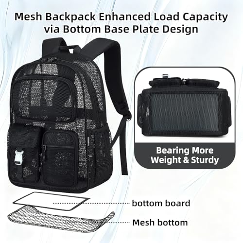 Image of Cusangel Clear backpack for men women (Purple Mesh Backpack)