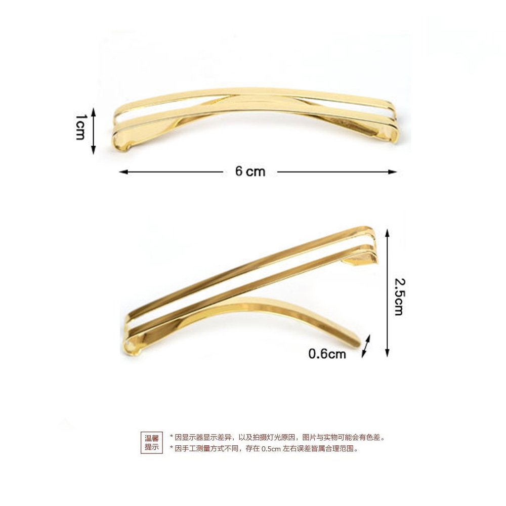 Goody Metal Domed Double Bar Hair Barrettes