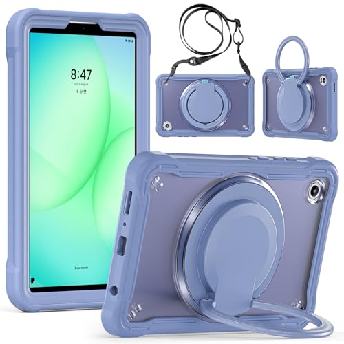 Coque Samsung Galaxy Tab A11 SM-X130 rotative 360 avec bandoulière réglable