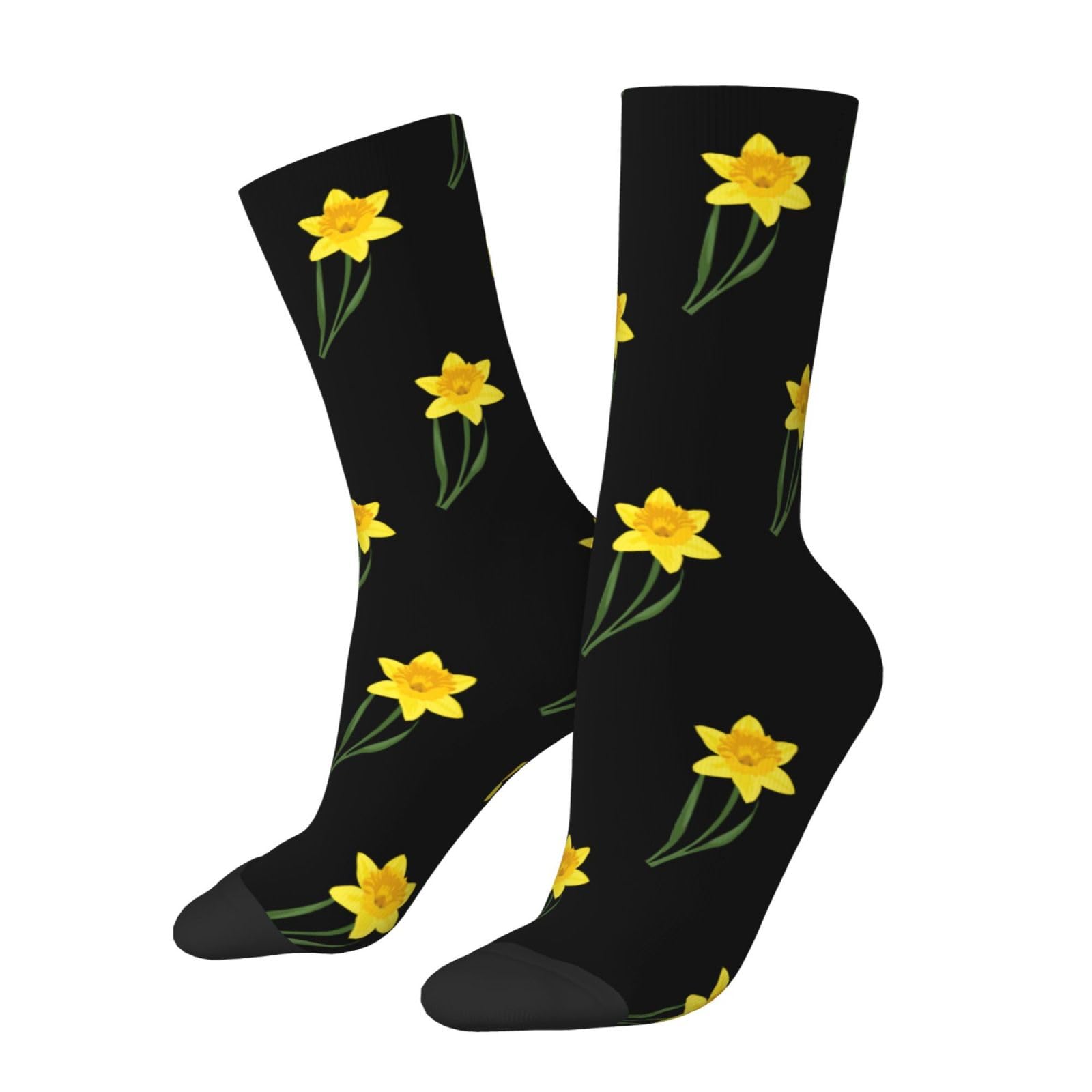 Kwqdozf Unisex As Pic Daffodil Socks Funny Novelty Crew Socks Gift For Men Women Teen