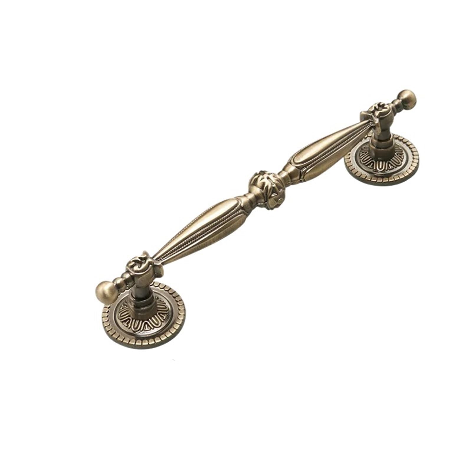 SNGUOQ 2pcs Antique Bronze Cabinet Pulls, Vintage Wardrobe & Kitchen Door Handles for Living Room Door Handles(Antique-128mm)