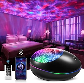Galaxy Projector Star Light LED Ceiling Starry Skylight Night Sea Starlight Ocean Wave Space Music Projection Lamp Kid Bedroom Decoration Nursery Room Decor Teen Adult Boy Girl Birthday Gifts Remote