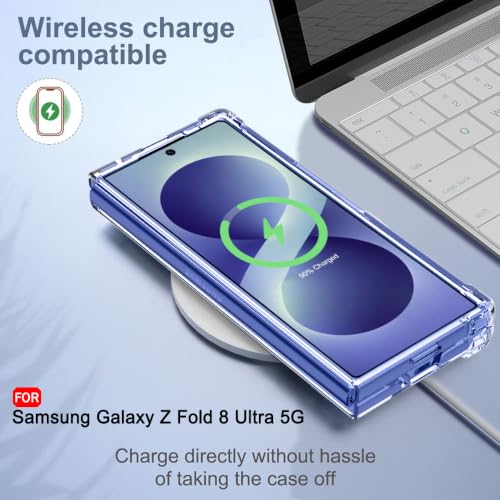Image of TheGiftKart Crystal Clear Back Cover Case for Samsung Galaxy Z Fold 8 Ultra 5G Compatible with MagSafe | Shock Proof 360 Degree Protection | Hard Back Cover Case (PC & TPU, Transparent Bumper)