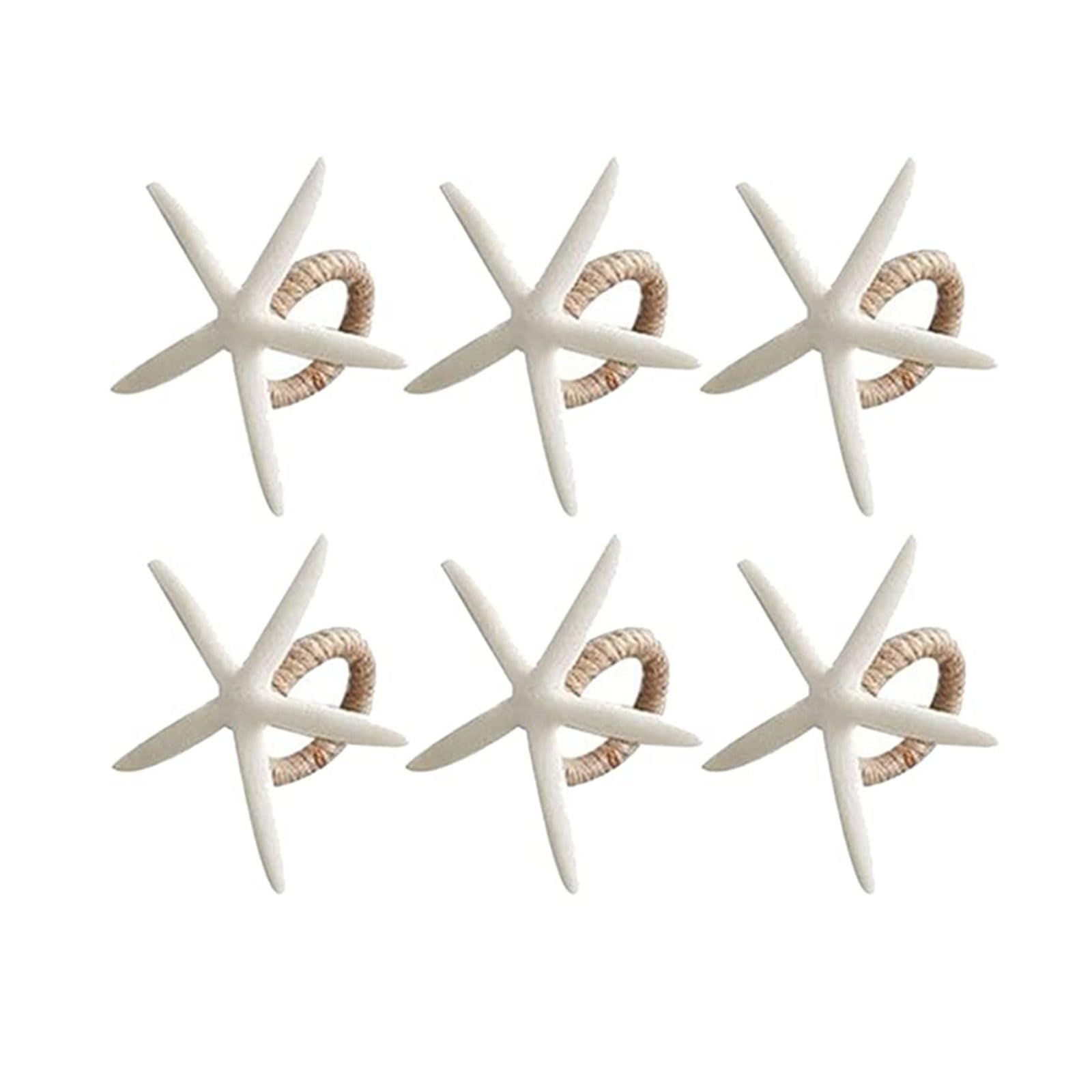 carotoe 6Pcs Marine Life Napkin Rings Wedding Napkin Buckles for Dinner Christmas Thanksgiving Party Banquets Table Decor Napkins Rings Holder