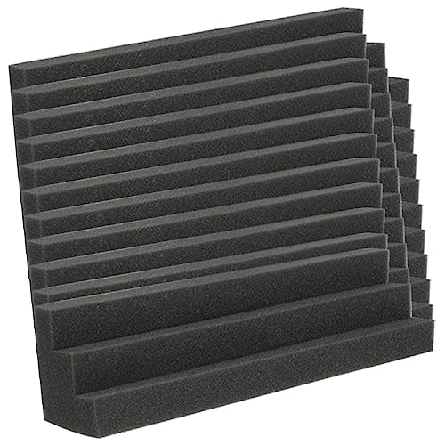 12pcs Paneles Acústicos para Aislamiento Sonoro con Trampas de Graves Trapezoidales para Paredes Estudios Ktv miniatura 1
