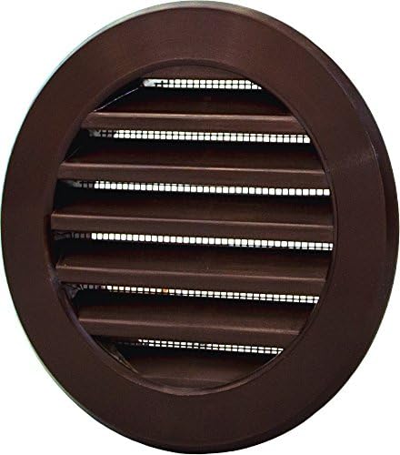 Rundes Lüftungsgitter 80 Mm, Braun Mit Insektennetz – ABS-Kunststoff, Witterungsbeständig